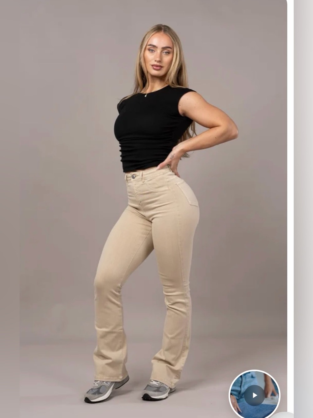FITJEANS Womens Pastel Flared - Sand
Medium